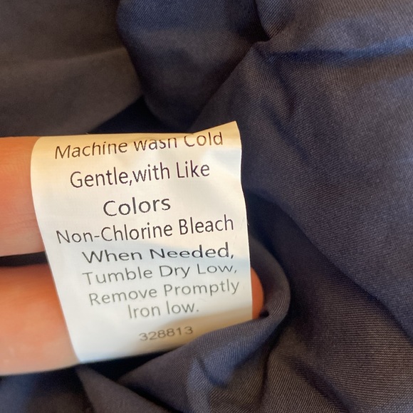 NEW! MISS SPARKLING Off Shoulder Top Blouse SWISS DOTS Navy Blue S L Long Sleeve - Picture 8 of 8